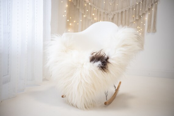 Real Icelandic Sheepskin Rug Scandinavian Decor Sofa Sheepskin throw Chair Cover Natural Sheep Skin Rugs Blanket Ivory Brown #Iceland675