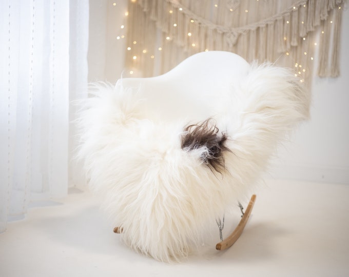 Real Icelandic Sheepskin Rug Scandinavian Decor Sofa Sheepskin throw Chair Cover Natural Sheep Skin Rugs Blanket Ivory Brown #Iceland675