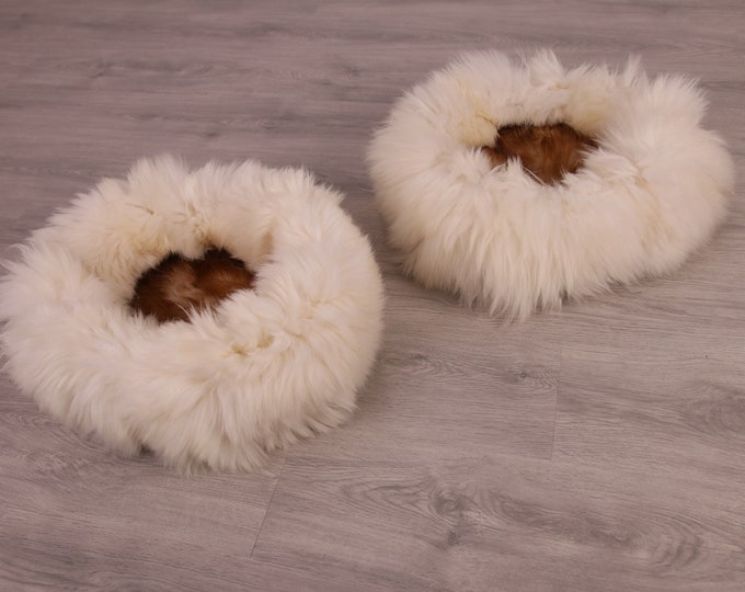 Sheepskin Cat bed | Sheepskin Dog bed | Cat Pouf | Dog Pouf | Sheepskin Cat Mat | Dog Mat | Pet Bed | Fur Pet Bed