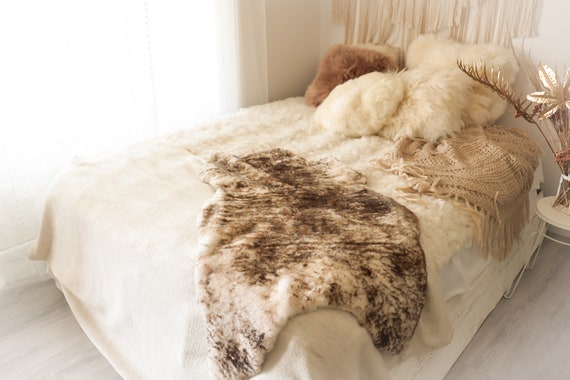 Giant Real Sheepskin Rug Shaggy Rug Chair Cover Sheepskin Throw Sheep Skin White Brown Sheepskin Home Decor Rugs Sheep skin #10Her23