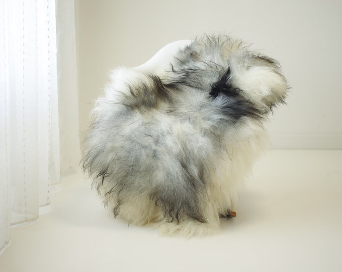 Real Icelandic Sheepskin Rug Scandinavian Home Decor Sofa Sheepskin throw Chair Cover Natural Sheep Skin Rugs Gray Ivory #Iceland1449