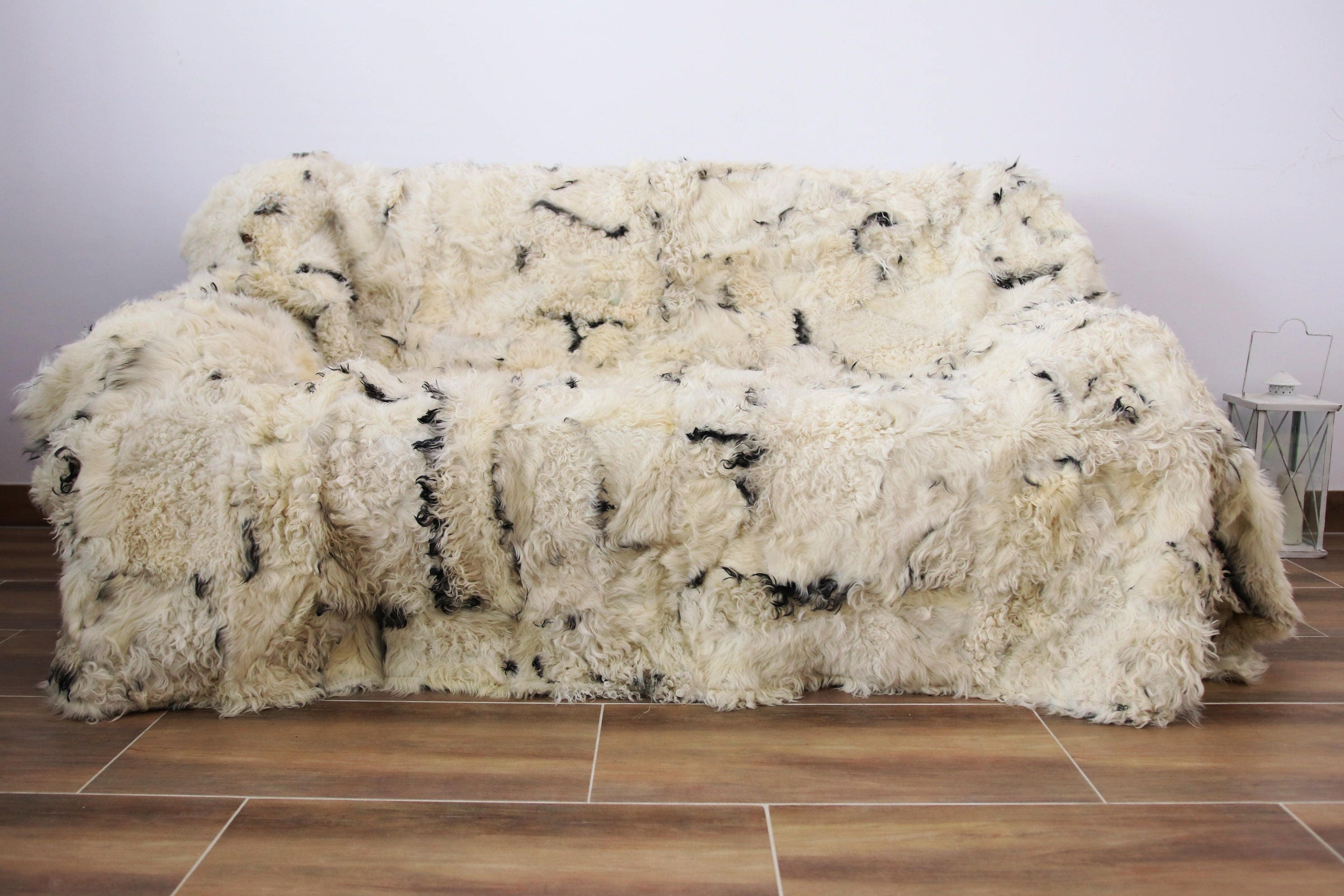 Sheepskin Throw Gotland Bed Throw Ivory Throw Sofa Throw