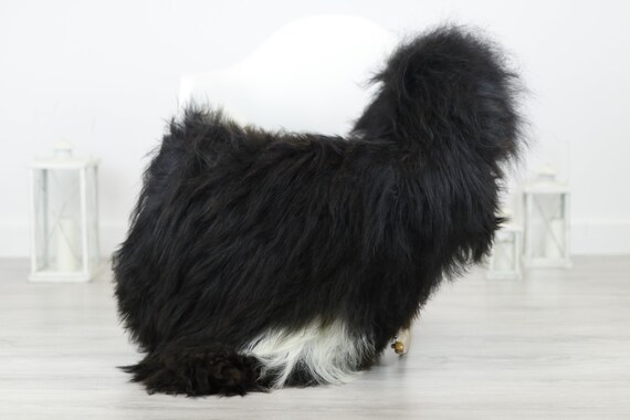 Real Icelandic Sheepskin Rug Scandinavian Decor Sofa Sheepskin throw Chair Cover Natural Sheep Skin Rugs Black Blanket Fur Rug #Babisl34