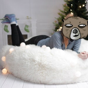 ON SALE Sheepskin Beanbag White | Sheepskin Bean Bag | Sheepskin Pouf | Bean Bag Huge Bean Bag Furry Bean Bag | Bean Bag | Beanbag
