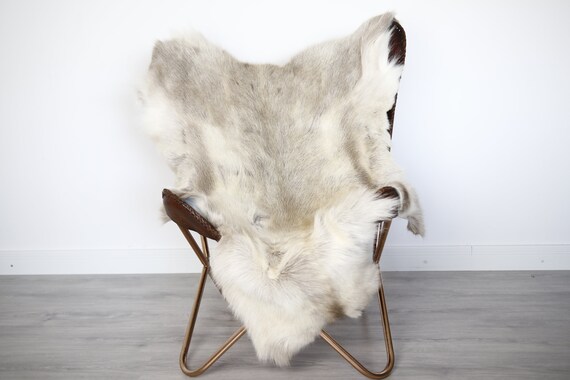 Reindeer Hide | Reindeer Rug | Reindeer Skin | Throw XXL EXTRA LARGE - Scandinavian Style Christmas Decor Brown White Hide #Ire29