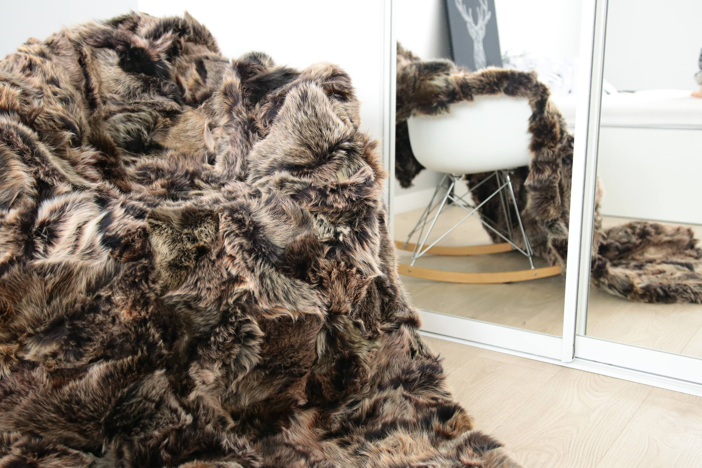 Exclusive Toscana Sheepskin Real Fur Throw Real Fur Blanket