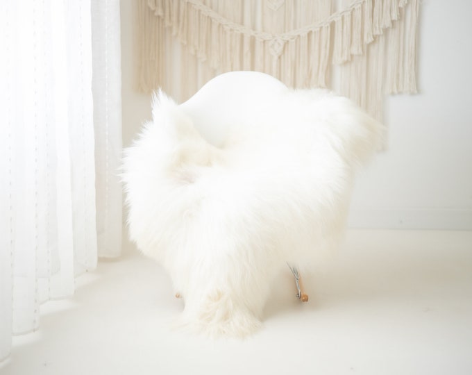 Real Icelandic Sheepskin Rug Scandinavian Decor Sofa Sheepskin throw Chair Cover Natural Sheep Skin Rugs Ivory Beige #Iceland878