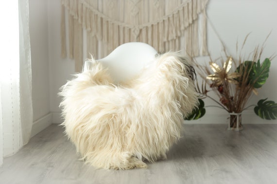 Real Icelandic Sheepskin Rug Scandinavian Decor Sofa Sheepskin throw Chair Cover Natural Sheep Skin Rugs Ivory Brown Fur Rug #Urisl29