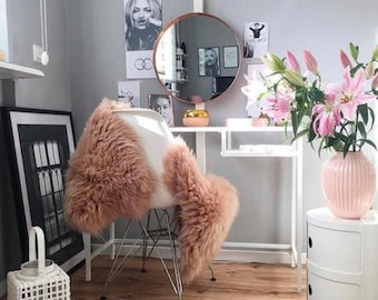 ON SALE Pale Pink Sheepskin |  Sheepskin Rug | pale pink | Pink Sheepskin | Pale Pink Throw  | Pale Pink Decor
