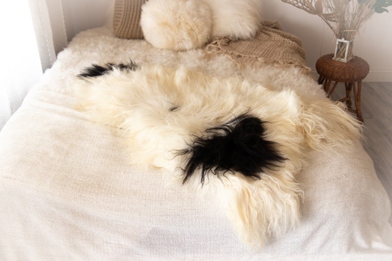 Real Icelandic Sheepskin Rug Scandinavian Decor Sofa Sheepskin throw Chair Cover Natural Sheep Skin Rugs Gray Fur Rug #KWAISL14