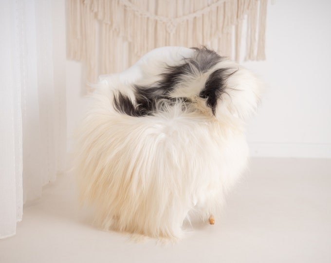 Real Icelandic Sheepskin Rug Scandinavian Home Decor Sofa Sheepskin throw Chair Cover Natural Sheep Skin Rugs Ivory Gray #Iceland1246