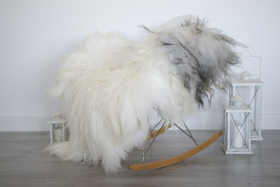 Real Icelandic Sheepskin Rug Scandinavian Decor Sofa Sheepskin throw Chair Cover Natural Sheep Skin Rugs Gray Blanket Fur Rug #isleb12
