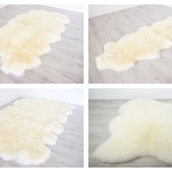 Sheepskin Rug | White Sheepskin Rug | Real Sheepskin rug | Sheepskin Throw |  Double Sheepskin Rug | Quatro Sheepskin Rug | Octo Shepskin