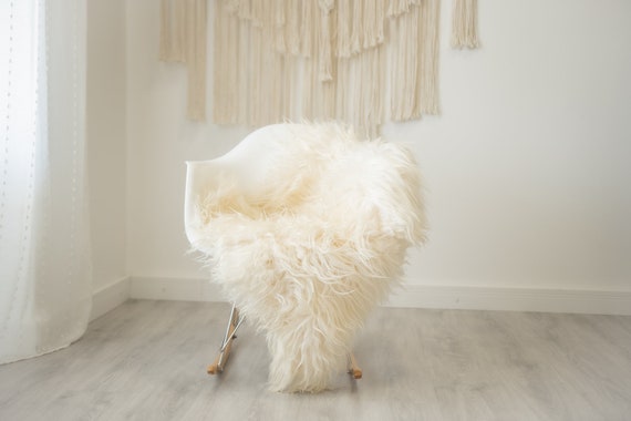 Real Icelandic Sheepskin Rug Scandinavian Home Decor Sofa Sheepskin throw Chair Cover Natural Sheep Skin Rugs Ivory fur #Iceland518
