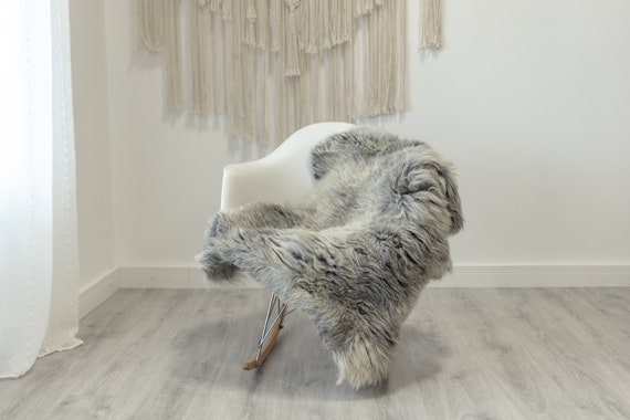 Real Sheepskin Rug Shaggy Rug Chair Cover Scandinavian Home Sheepskin Throw Sheep Skin White Gray Sheepskin Home Decor Rugs #Gut70