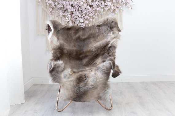 Reindeer Hide | Reindeer Rug | Reindeer Skin | Throw - Scandinavian Style Christmas Decor Brown White Hide #Reindeer51