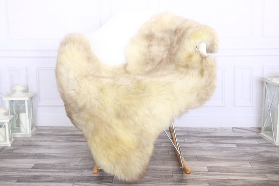 Sheepskin Rug | Real Sheepskin Rug | Shaggy Rug | Sheepskin Throw | Sheepskin Rug Brown Beige | Chirtmas Home Decor | #1HER4