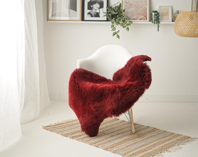 Real Sheepskin Rug Shaggy Rug Chair Cover Scandinavian Home Sheepskin Throw Sheep Skin Vine Sheepskin Home Decor Rugs #Mher129
