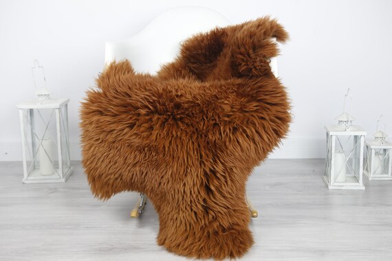 Real Sheepskin Rug Shaggy Rug Chair Cover Sheepskin Throw Sheep Skin Cooper Sheepskin Home Decor Rugs #7her8