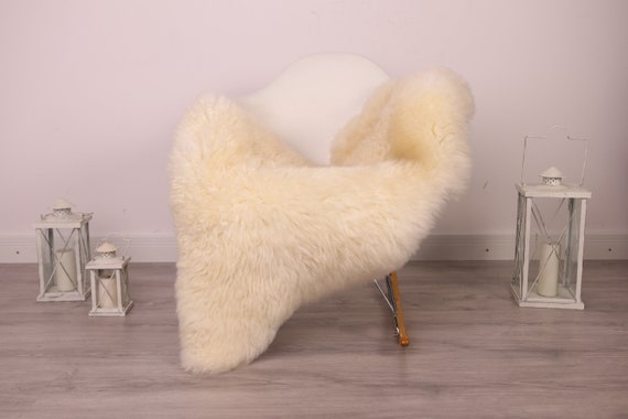 Real Sheepskin Rug Shaggy Rug Chair Cover Sheepskin Throw Sheep Skin White Sheepskin Home Decor Rugs #8her28