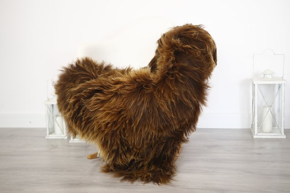 Real Icelandic Sheepskin Rug Scandinavian Decor Sofa Sheepskin throw Chair Cover Natural Sheep Skin Rugs Brown Blanket Fur Rug #5is21