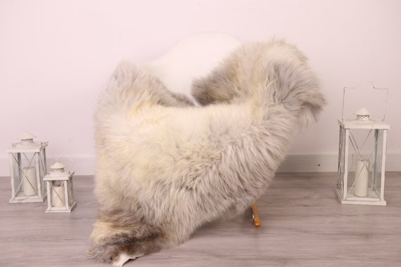 Real Sheepskin Rug Shaggy Rug Chair Cover Sheepskin Throw Sheep Skin Gray Brown Sheepskin Home Decor Rugs #8her5