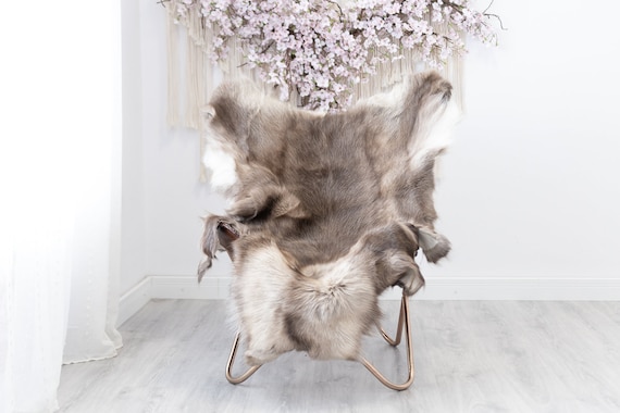 Reindeer Hide | Reindeer Rug | Reindeer Skin | Throw XXL EXTRA LARGE - Scandinavian Style Christmas Decor Brown White Hide #Reindeer39
