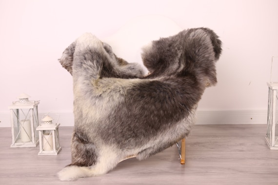 Real Sheepskin Rug Shaggy Rug Chair Cover Sheepskin Throw Sheep Skin Brown Gray Sheepskin Home Decor Rugs #8her16