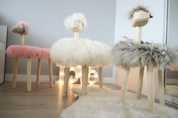Toddler Christmas Gift | Gift for a Kid | Wooden Sheep bench for a toddler | Children Furniture | Kids Stool | Toddler stool | Ottoman