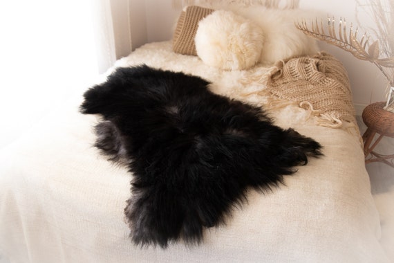 Real Icelandic Sheepskin Rug Scandinavian Decor Sofa Sheepskin throw Chair Cover Natural Sheep Skin Rugs Gray Black Blanket Fur Rug #KWAISL3