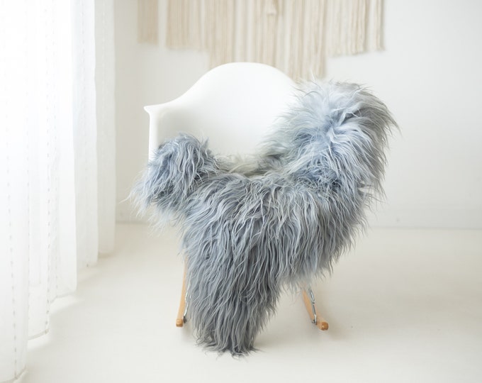 Real Icelandic Sheepskin Rug Scandinavian Decor Sofa Sheepskin throw Chair Cover Natural Sheep Skin Rugs Gray #Iceland1130