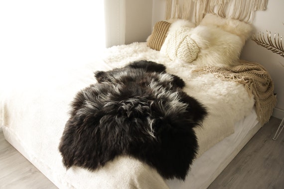 Real Icelandic Sheepskin Rug Scandinavian Decor Sofa Sheepskin throw Chair Cover Natural Sheep Skin Rugs White Fur Rug #Islbeau22