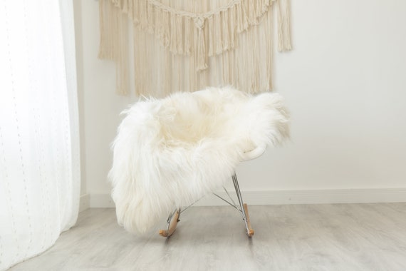 Real Icelandic Sheepskin Rug Scandinavian Decor Sofa Sheepskin throw Chair Cover Natural Sheep Skin Rugs White Ivory #Iceland378