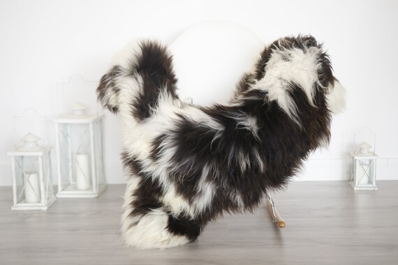 Real Sheepskin Rug Shaggy Rug Chair Cover Sheepskin Throw Sheep Skin Brown White Sheepskin Home Decor Rugs #6her54