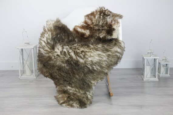Real Sheepskin Rug Shaggy Rug Chair Cover Sheepskin Throw Sheep Skin Brown Sheepskin Home Decor Rugs #7her5