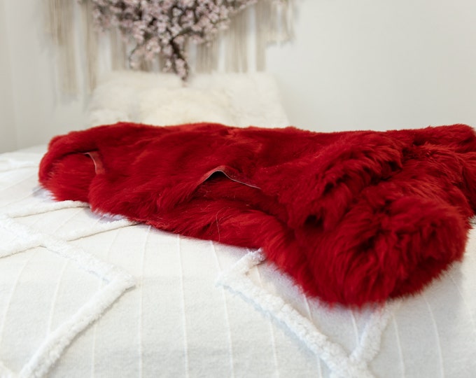 Genuine Natural Red Sheepskin Rug Sheepskin Throw Scandinavian Style | Scandinavian Rug | Sheep Skin -  WHOLESALE PACK 10 PIECES