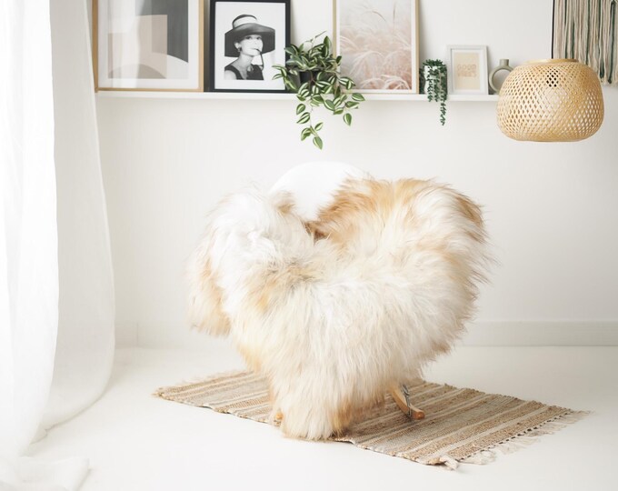 Real Icelandic Sheepskin Rug Scandinavian Home Decor Sofa Sheepskin throw Chair Cover Natural Sheep Skin Rugs Gray Brown #IS171