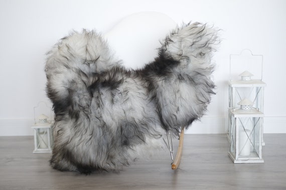 Real Icelandic Sheepskin Rug Scandinavian Decor Sofa Sheepskin throw Chair Cover Natural Sheep Skin Rugs Gray Blanket Fur Rug #isleb29