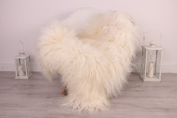 Real Icelandic Sheepskin Rug Scandinavian Decor Sofa Sheepskin throw Chair Cover Natural Sheep Skin Rugs Black White Blanket Fur Rug #Am11