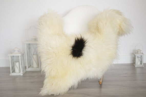 Real Sheepskin Rug Shaggy Rug Chair Cover Sheepskin Throw Sheep Skin Brown White Sheepskin Home Decor Rugs #6her56