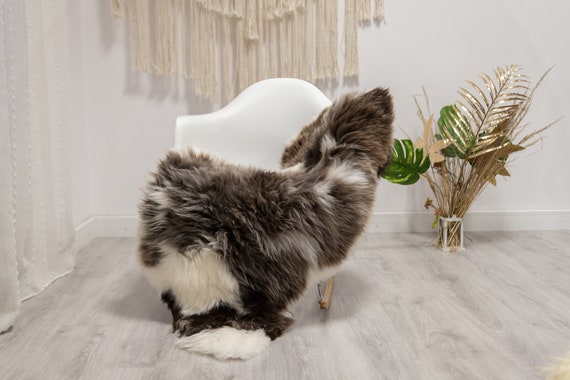 Real Sheepskin Merino Rug Shaggy Rug Chair Cover Sheepskin Throw Sheep Skin Sheepskin Home Decor Rugs Blanket Gray Brown #herdwik52