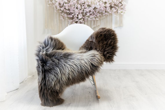 Real Sheepskin Merino Rug Shaggy Rug Chair Cover Sheepskin Throw Sheep Skin Sheepskin Home Decor Rugs Blanket Ivory Brown #herdwik167