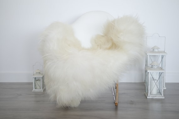 Real Icelandic Sheepskin Rug Scandinavian Decor Sofa Sheepskin throw Chair Cover Natural Sheep Skin Rugs Ivory Blanket Fur Rug #isleb24
