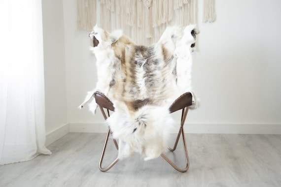 Reindeer Hide | Reindeer Rug | Reindeer Skin | Throw XXL EXTRA LARGE - Scandinavian Style Christmas Decor Brown White Hide #Reindeer79