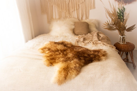 Real Sheepskin Rug Shaggy Rug Chair Cover Sheepskin Throw Sheep Skin White Brown Sheepskin Scandinavian Home Decor Rugs #Nuher17