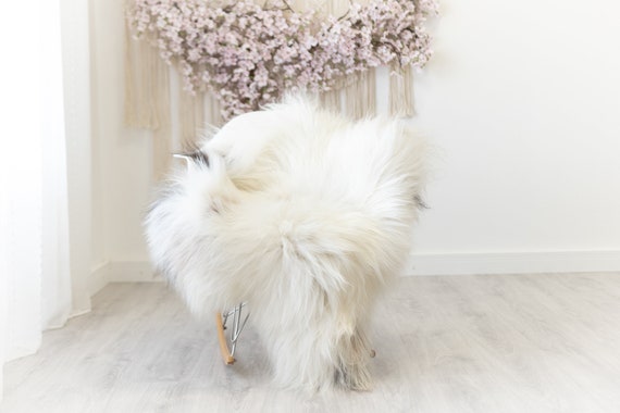 Real Icelandic Sheepskin Rug Scandinavian Decor Sofa Sheepskin throw Chair Cover Natural Sheep Skin Rugs Ivory Brown #Iceland287