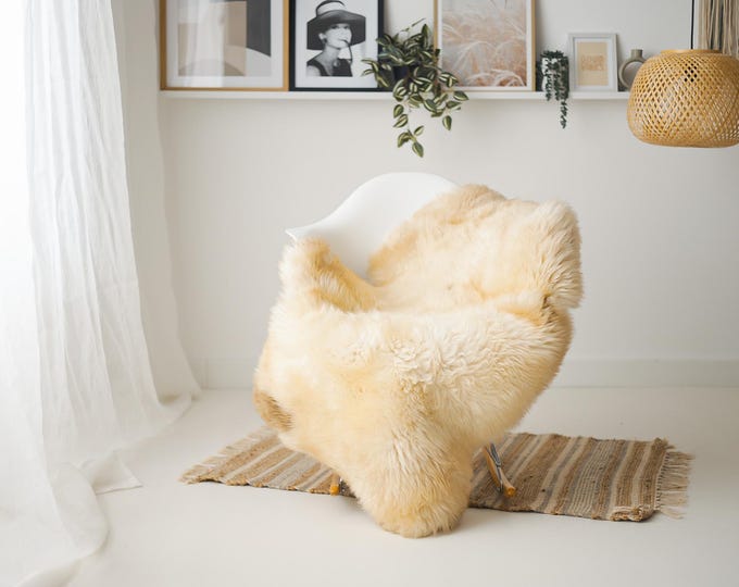 Real Sheepskin Rug Shaggy Rug Chair Cover Scandinavian Home Sheepskin Throw Sheep Skin Ivory Brown Sheepskin Home Decor Rugs #Mher201