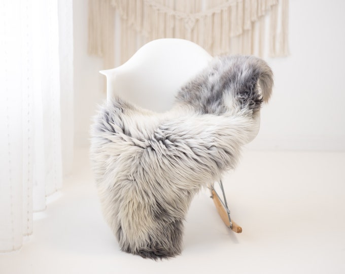Real Sheepskin Rug Shaggy Rug Chair Cover Scandinavian Home Sheepskin Throw Sheep Skin Sheepskin Ivory Gray Rug #herdwik808