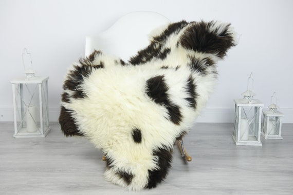 Real Sheepskin Rug Shaggy Rug Chair Cover Sheepskin Throw Sheep Skin Brown Sheepskin Home Decor Rugs #7her21
