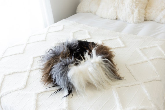 Sheepskin Cat Bed Or Dog Bed Cat Cave Unique Pet Bed Cat House Pet Furniture Hand Made With Genuine Real Sheepskin XXL Extra Large #Bed9